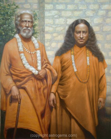 Paramahansa Yogananda with his guru Swami Sri Yukteswar